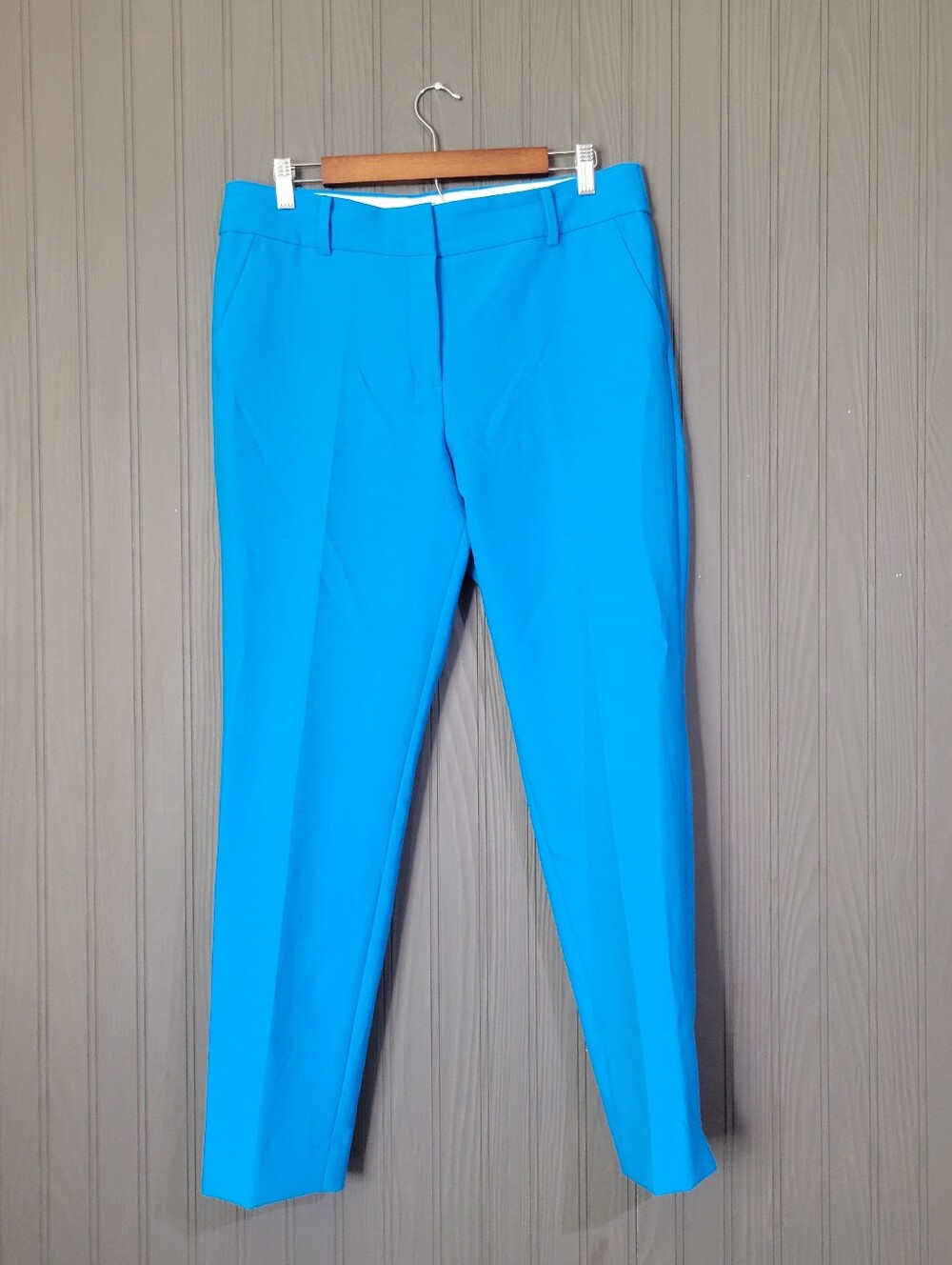 Talbots Hampshire Ankle Trouser Dress Pants Straight Leg Bright Blue Women's 10